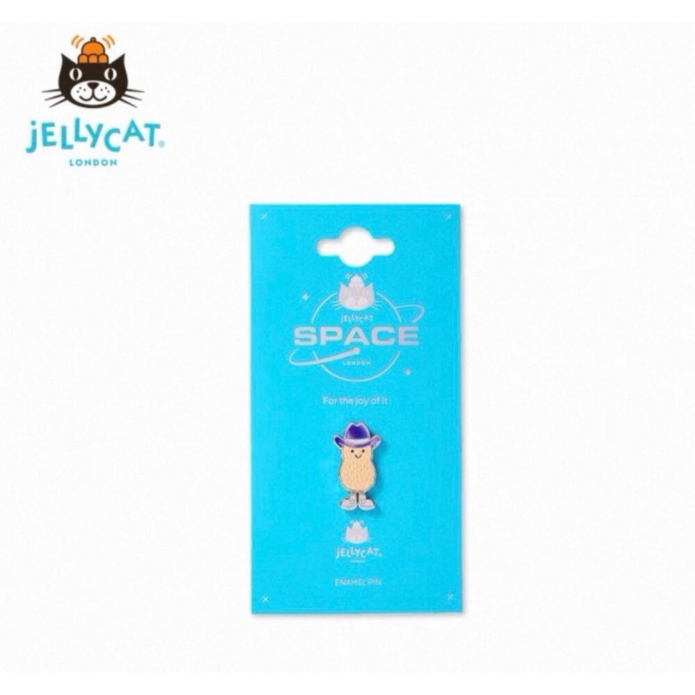 NWT Jellycat official Amuseables Peanut Space Rodeo Outfit enamel pin badge HTF